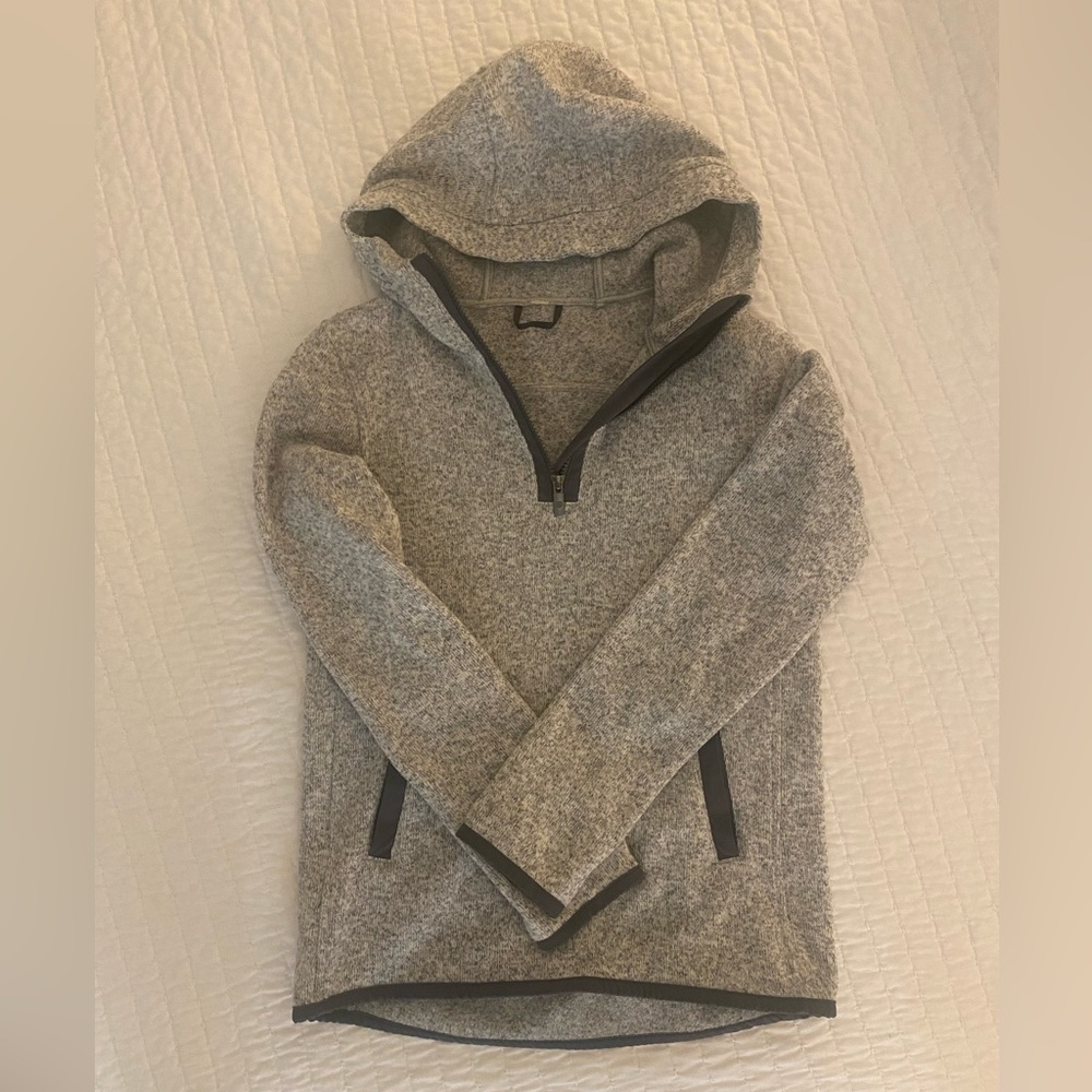 Lululemon 1/4 Zip Hood Hi Low Hem Pocket Sweatshirt